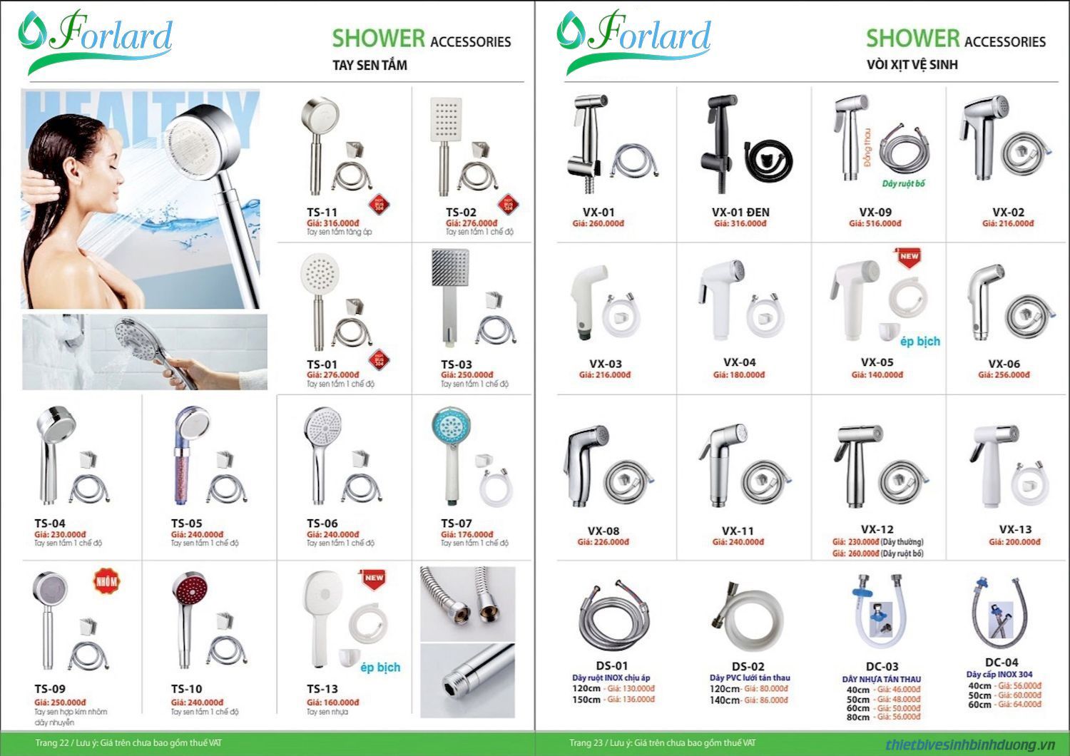 Thiết bị vệ sinh FORLARD Catalogue và Bảng giá mới nhất /Page 11